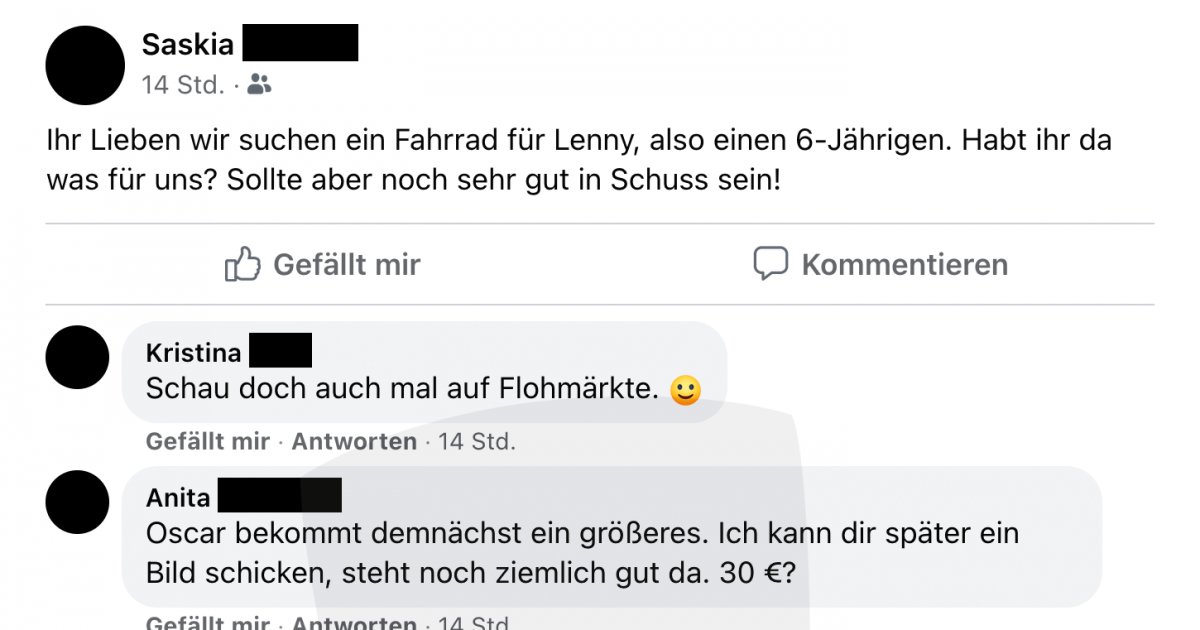 Das Fahrrad für den Kleinen Facebook Fail des Tages 11 02 2023