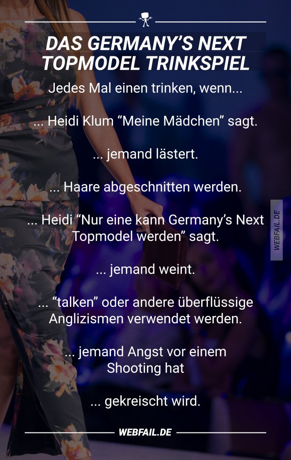 Germanys Next Topmodel Trinkspiel