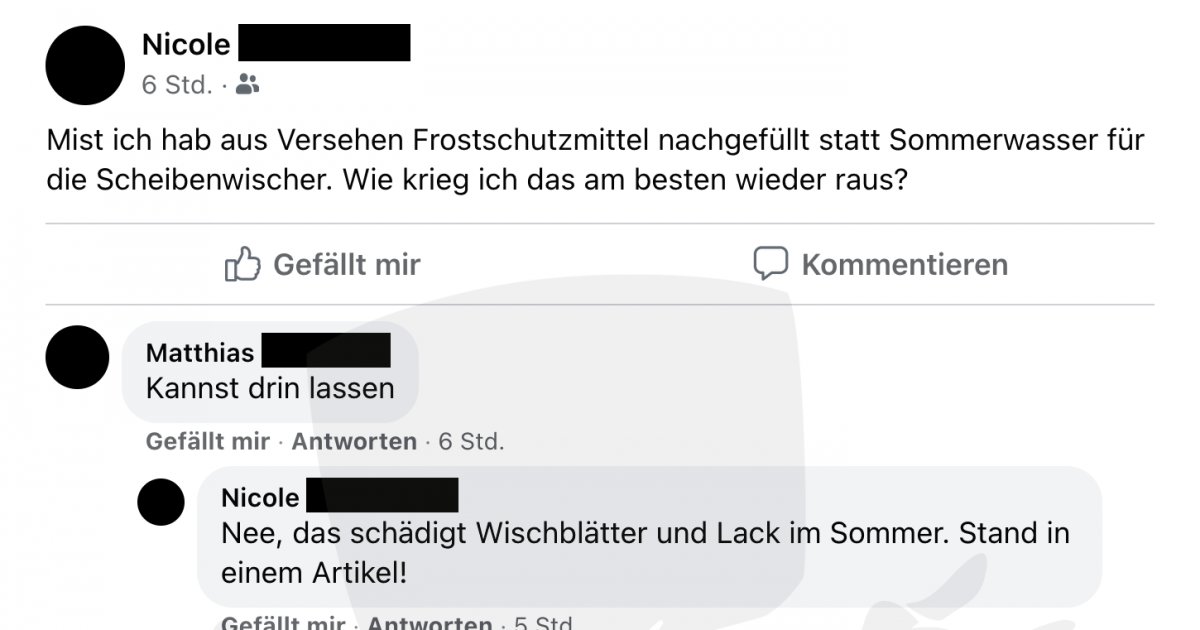 Der kleine Ärger mit dem Wischwasser Facebook Fail des Tages 19 05