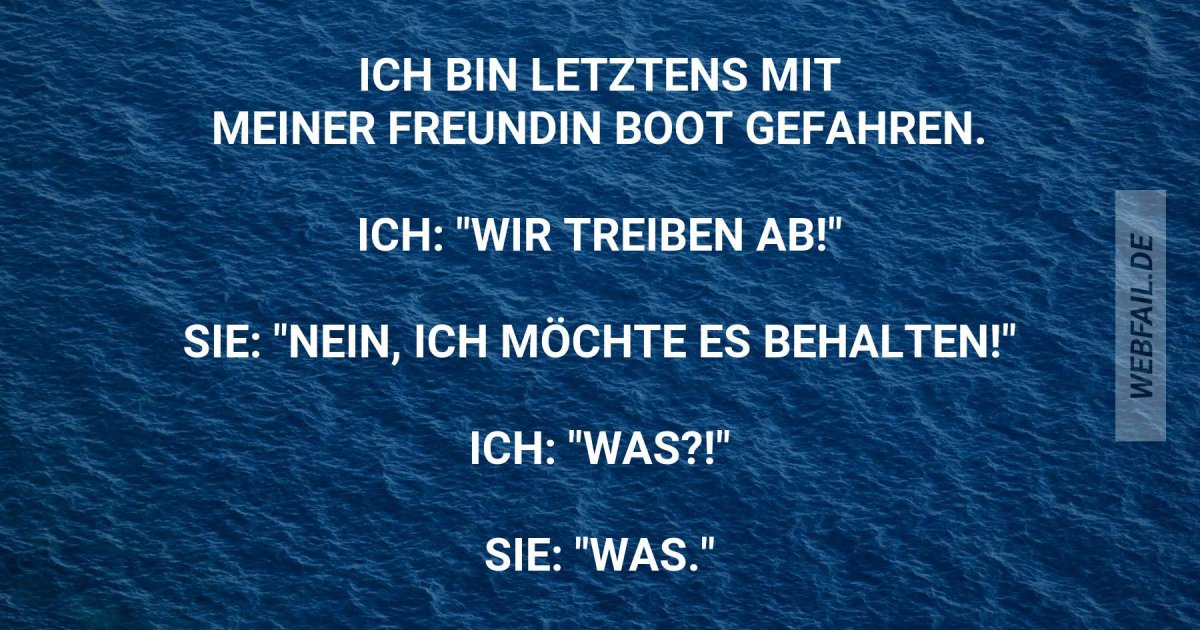 Eine Bootsfahrt, die ist lustig Webfail Fail Bilder und Fail Videos