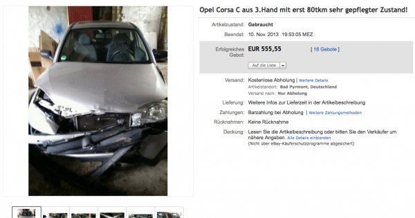 Ein Corsa In Gepflegtem Zustand Ebay Wtf Webfail Fail Pictures And Fail Videos