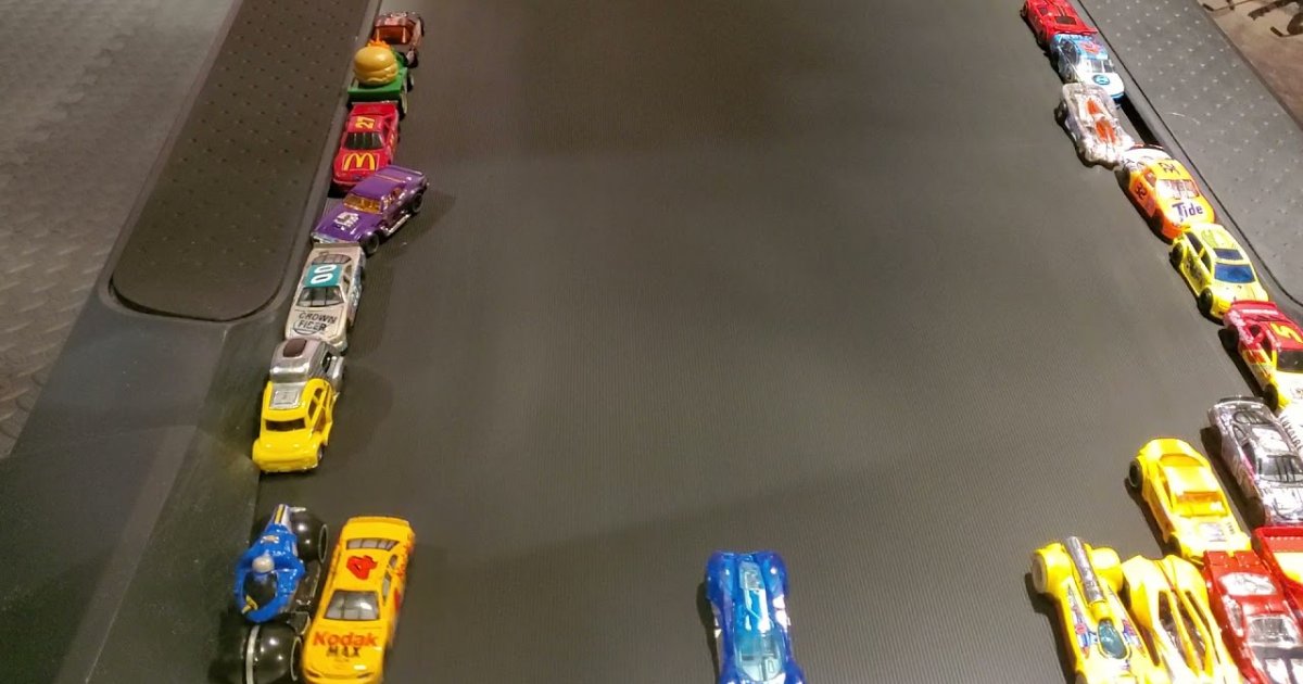 A Treadmill Demolition Derby With Toy Cars fail Fail Pictures