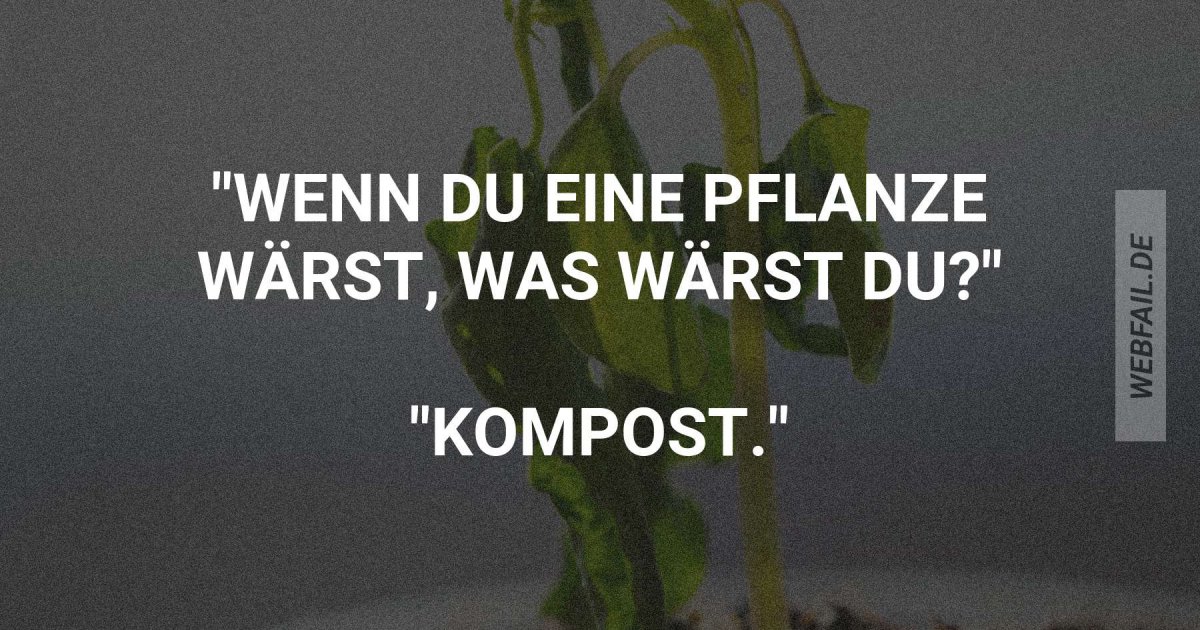 Wenn ich eine Pflanze wäre Webfail Fail Bilder und Fail Videos