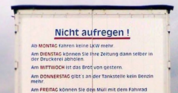 nicht aufregen nicht aufregen