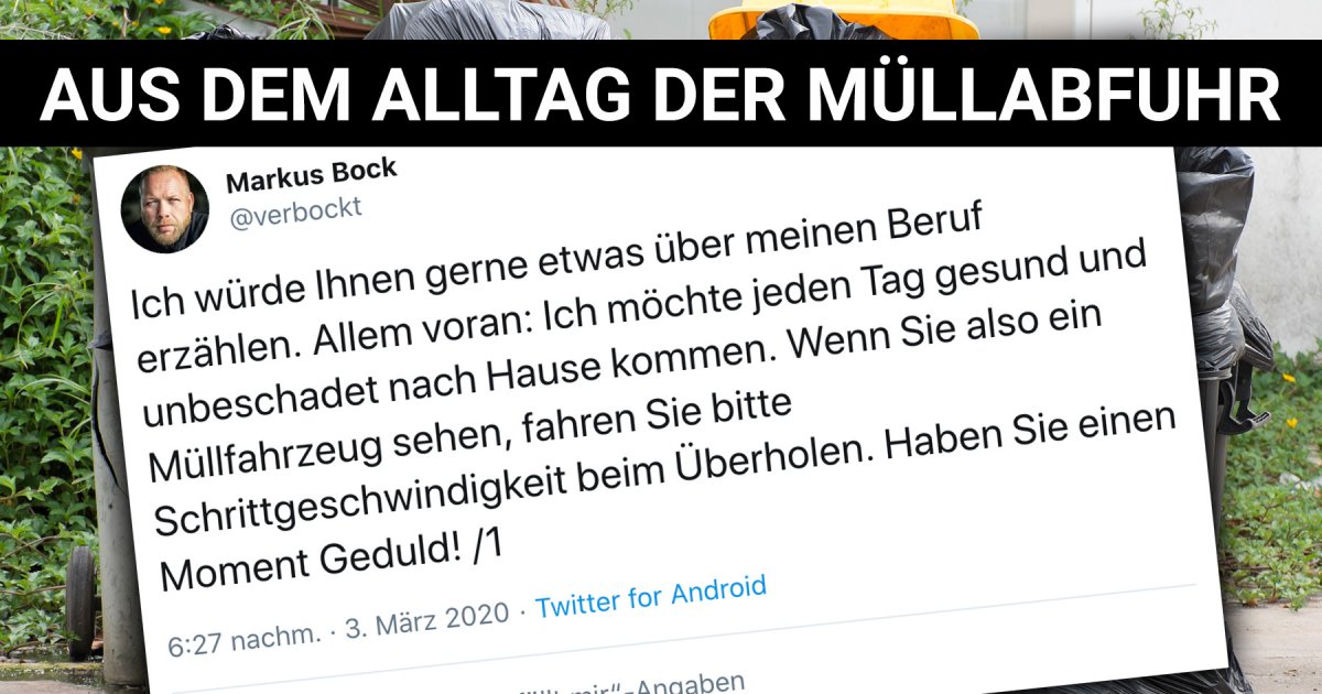 Aus Dem Alltag Der M Llabfuhr Ein Thread F R Ein Wenig Mehr