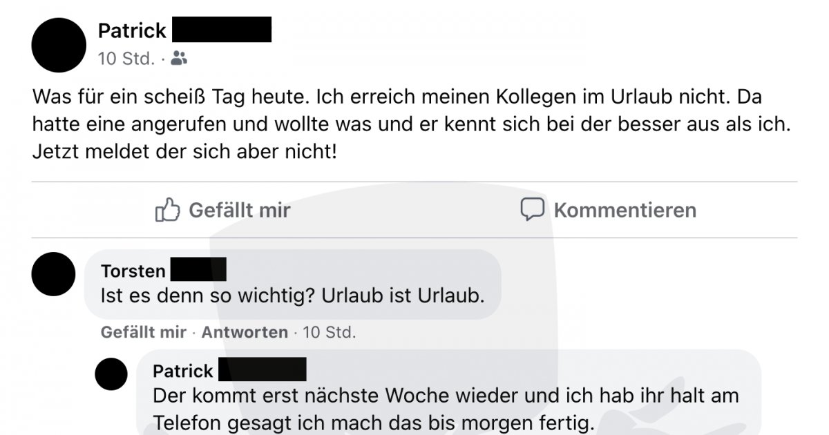 Der Kollege Im Urlaub Facebook Fail Des Tages Webfail