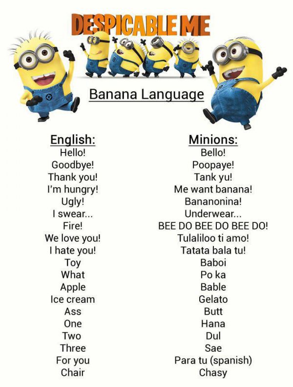 minion banana dictionary
