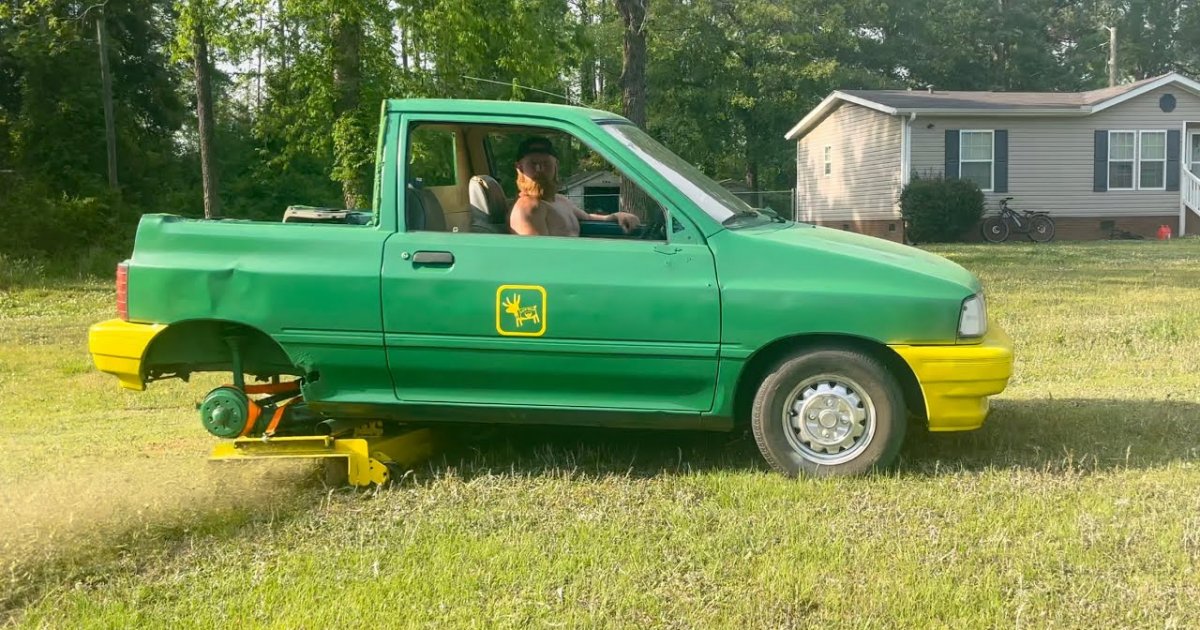 A Lawnmower Built From A Car fail Fail Pictures and Fail Videos