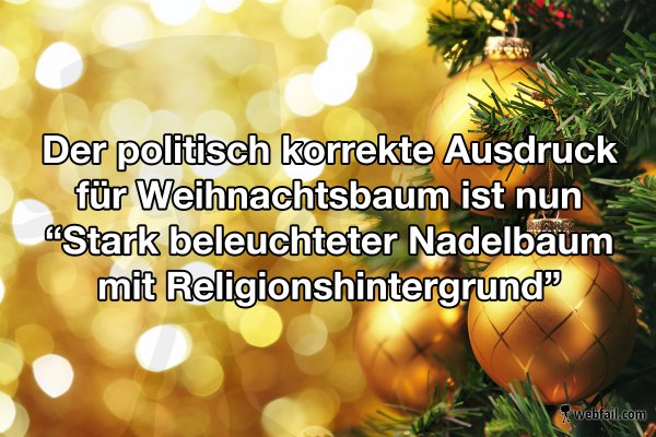 Politisch korrekter Weihnachtsbaum - Fun Bild | Webfail - Fail Bilder