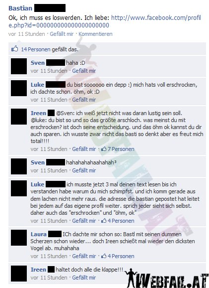 Ok, ich muss es loswerden - Facebook Fail des Tages 05.11.2011