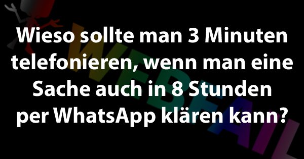 Wieso sollte man 3 Minuten telefonieren - Fun Bild | Webfail - Fail ...
