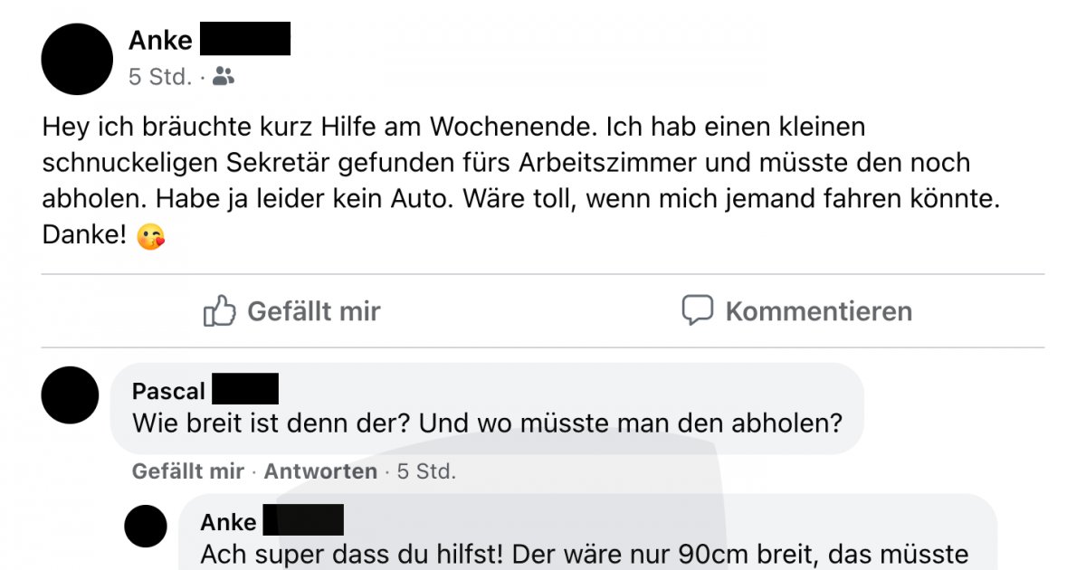 Der kurze Möbeltransport Facebook Fail des Tages 02.08.2022 Webfail