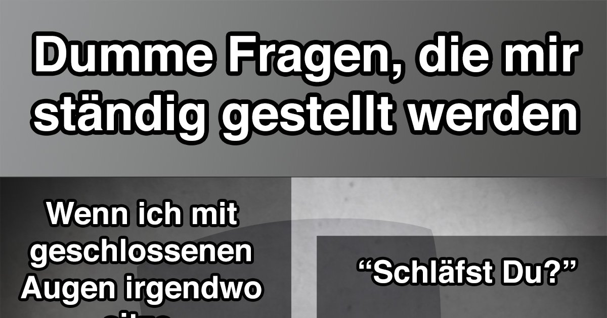 Dumme Fragen, die mir ständig gestellt werden - Fun Bild | Webfail