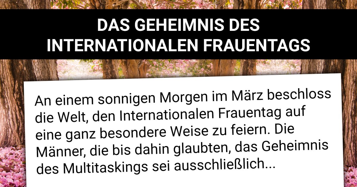 Das Geheimnis Des Internationalen Frauentags Webfail Fail Bilder Und Fail Videos